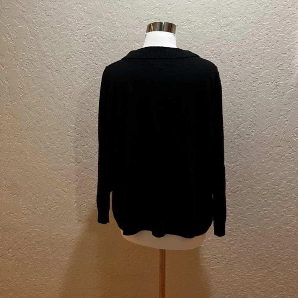 J. Crew boxy oversized black sweater L